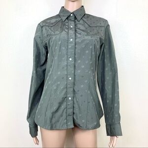 ROPER Women’s Western Shirt Gray buttons Sz S